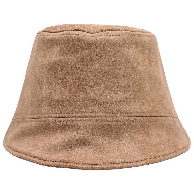 Hat for Women In Autumn and Winter Suede Fisherman Hat Solid Color Light Board Bucket Hat Men Trendy Outdoor Versatile Pot Hat Casual Versatile