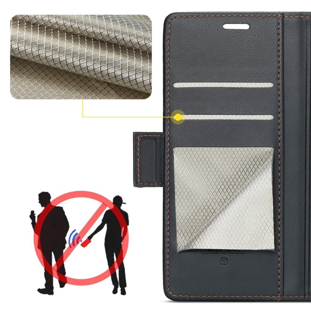 CASEME Flip Case for Samsung Galaxy A54 5G, Litchi Wallet, Black