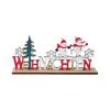 Christmas Wooden  Elk Snowman Desktop Decoration Small Ornaments
