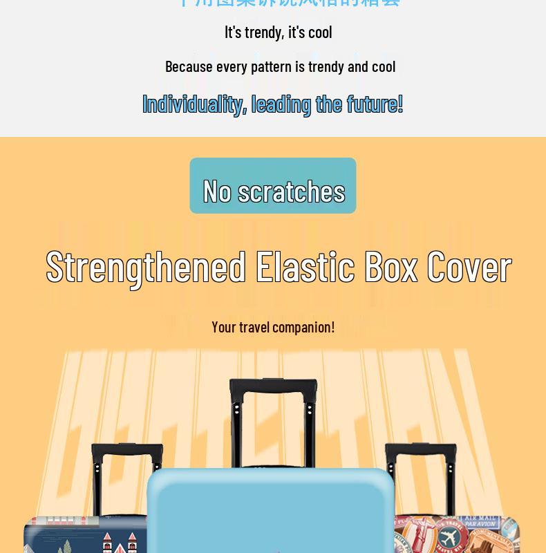 Elastic Trolley Suitcase Cover - Fits 18/24/26/29 Inch
