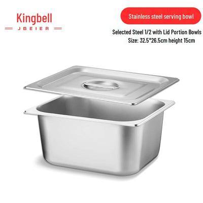 Jingbeier Stainless Steel Rectangular Covered Food Pan