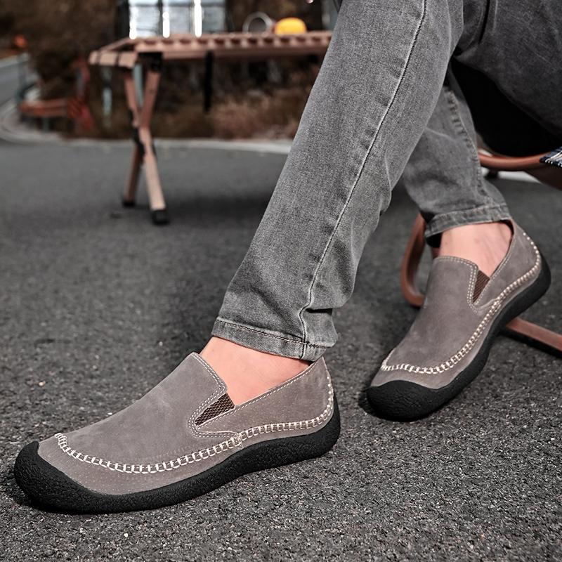 Fashion Mens Casual Shoes Sneakers Fashion Suede  Loafers Comfortable Flat Driving Shoes Zapatos De Hombre Large Size Men outdoor  Shoes