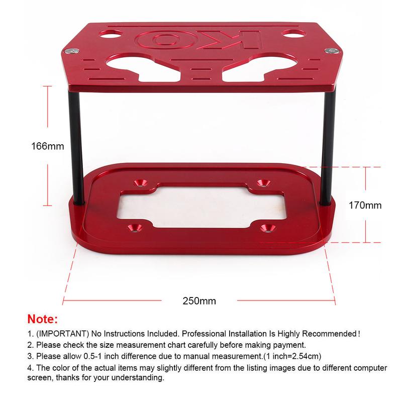 For Optima 34/78 Aluminum Ball Milled Battery Hold Down Tray Bracket Black Red Blue