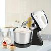 200 Watt Electric Countertop Kitchen Mixer, Whisk, Beater , Ounce Stainless Steel Bowl 7-Speed - Off-White