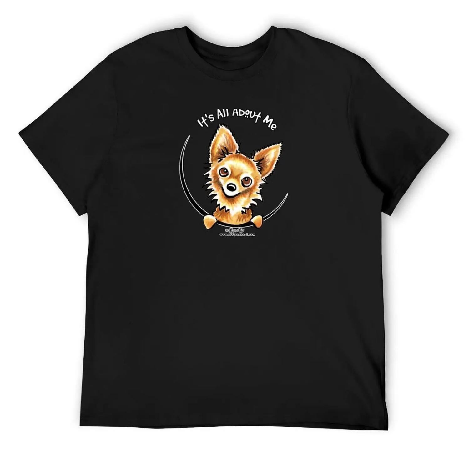 Long Haired Chihuahua __ It s All About Me T-Shirt sublime animal prinfor boys graphics men t shirt S
