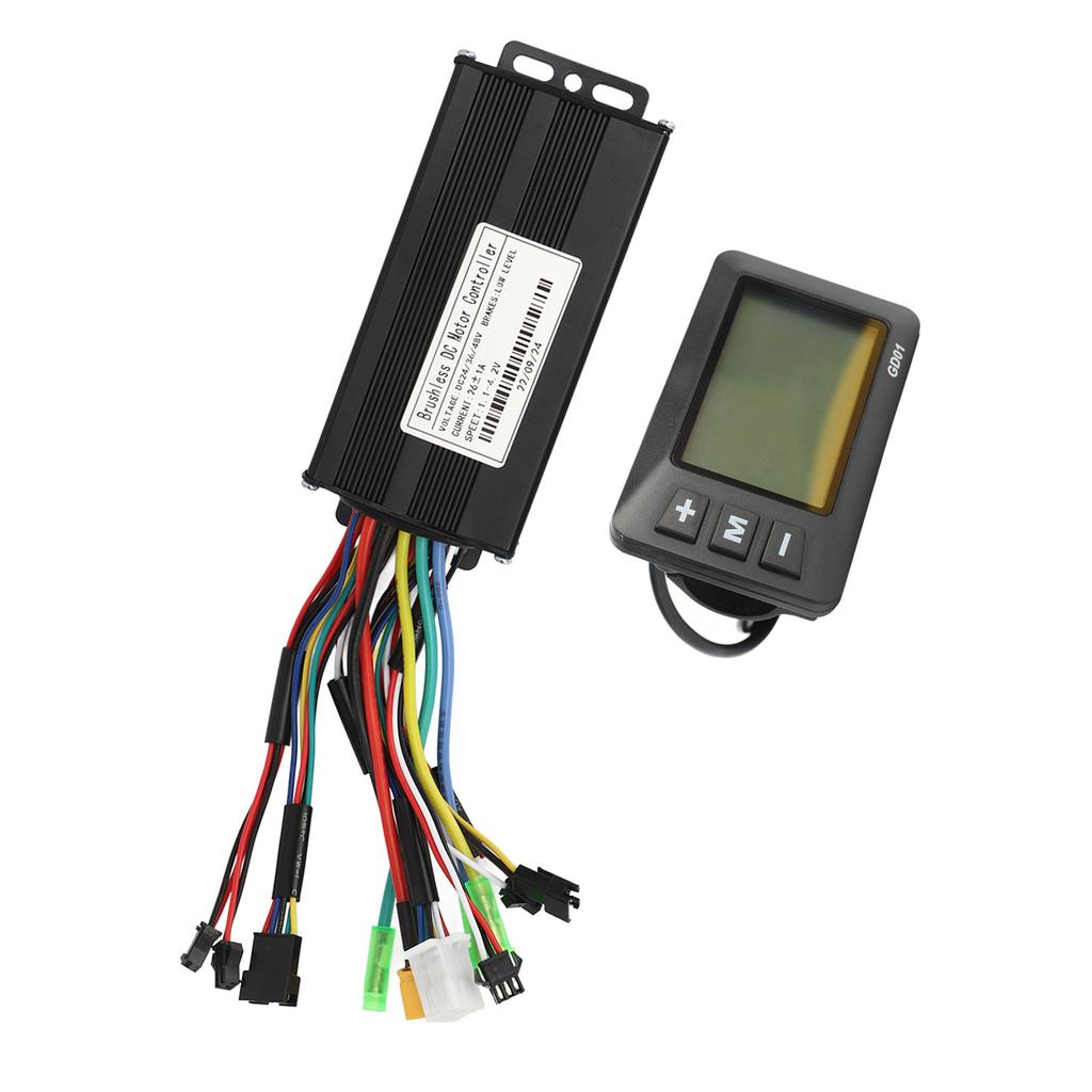Zestaw do konwersji roweru elektrycznego 24V 36V 48V 500W-750W 26A Kontroler 3-trybowy Zestaw wyświetlacza LCD GD01 do roweru elektrycznego, skutera