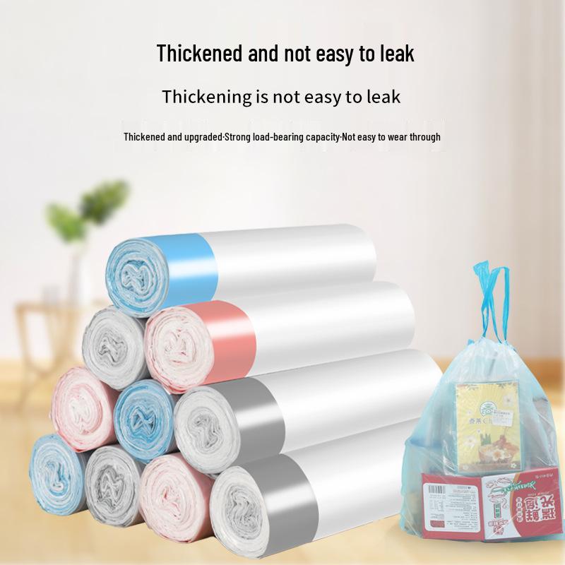 Large White Drawstring Garbage Bags, Thickened for Kitchens, Disposable with Automatic Closure, Free Shipping