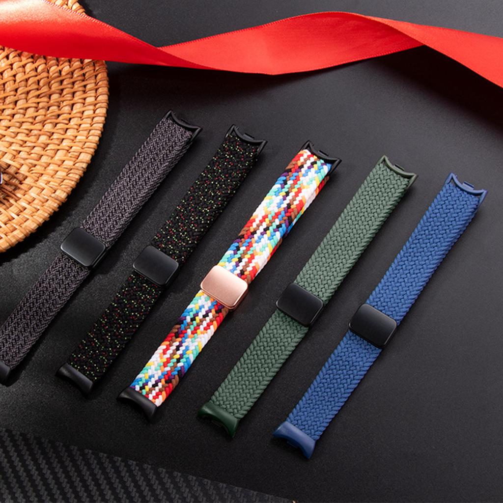 Braided Solo Loop Strap for Xiaomi Mi Band 10 9 8 accessories Replacement correa Xiaomi Smart Band 10 9 8 NFC Magnetic Bracelet
