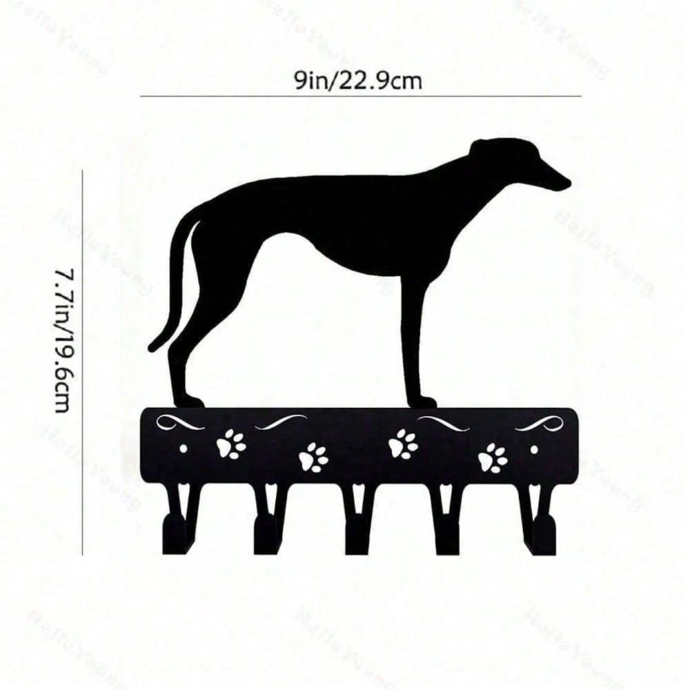 1-Pack Black Metal Dog Design Wall Hook Functional Home Decor for Hallway Entryway Storage Organization Pet Lover Gift