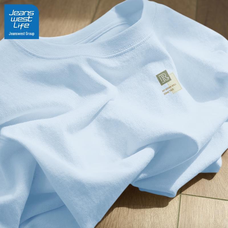 JEANSWEST LIFE Men's 2025 Heavy Cotton Round Neck T-Shirt