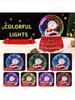 Christmas Snow Globe With 7 Color Lights Rotating Music Box Crystal Magic Ball Drifting Snow Santa Claus Gift Decoration