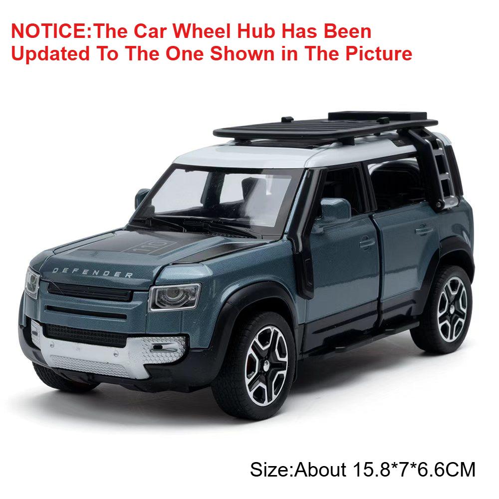 

1:32 Land Defender Range Rover Model Toy Car Alloy Diecast Sound Light Door Opened Pull Back Simulation Off-road Vehicle for Kid