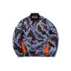 Li-Ning Herren Art Print durchgehender Reißverschluss Windbreaker Jacke Schwarz Lila Blau Rot AFDR295-1
