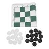 Checkers Set Educational Portable Foldable PU Lther Board Draughts Board Game for Children Adults