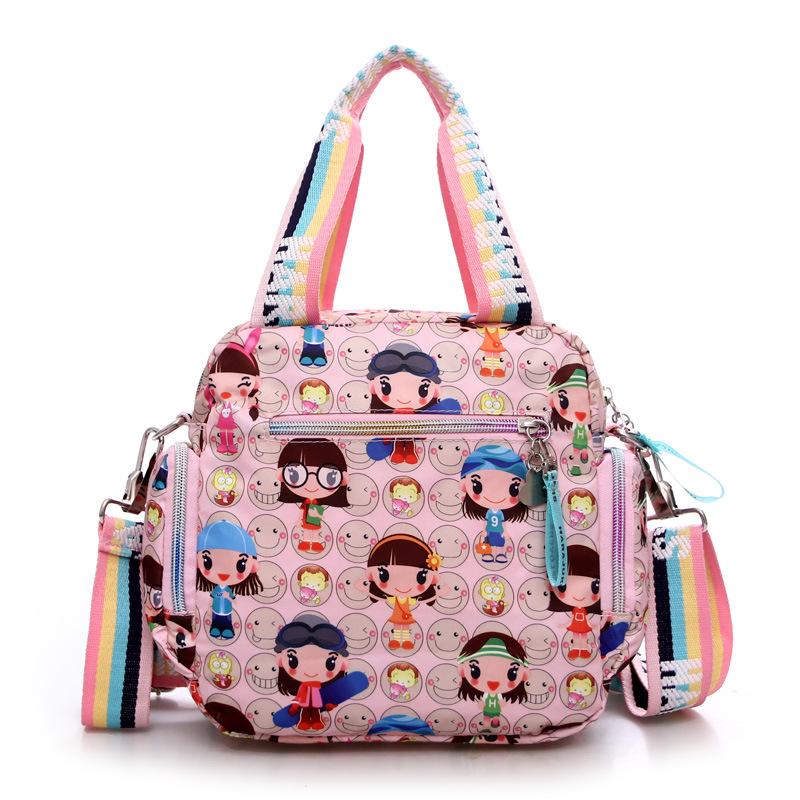 Oxford Cloth Printed Portable Women's Bag Korean Version Waterproof Nylon Cloth Cartoon Shoulder Bag Bag
