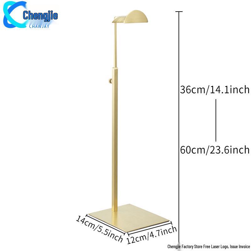 Adjustable Stainless Steel Floor-Standing Bag Display Stand for Women's Bags