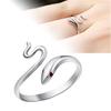 Anello da festa con serpente ondulato regolabile per donna, decorazione per gioielli da banchetto