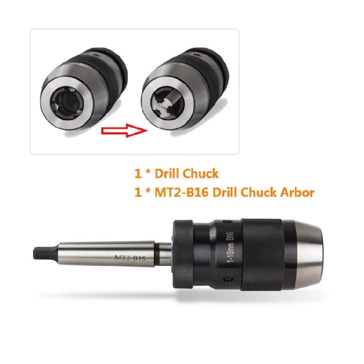 MT2‑B16 Selves Tightening Drill Chucks Quick Release Keyless Drill Chucks For Accurate Drilling Operations