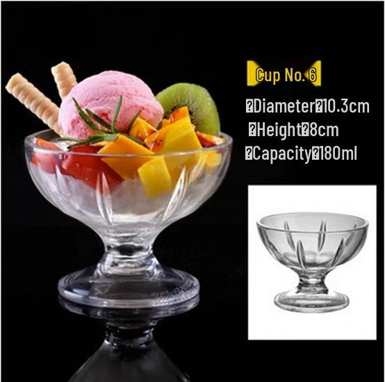 Elegant High-Foot Glass Cup for Desserts, Ice Cream, Cold Drinks, Milkshakes, Juice, and Popsicles