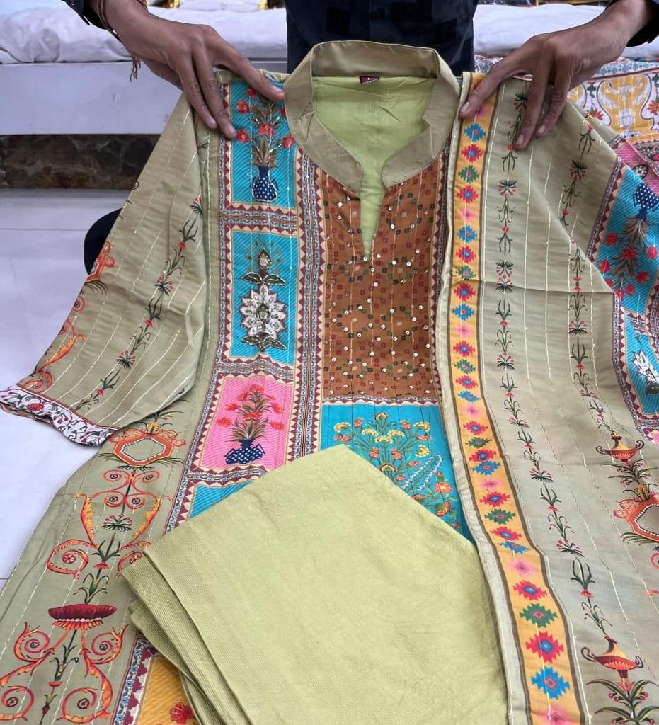 Women Indian Pakistani Designer Kurta Pant Dupatta Set Bollywood Top Tunic Kurti Salwar Kameez