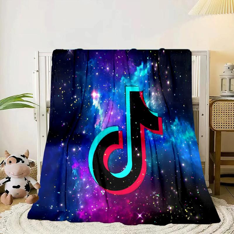 Neon music note Blanket Flannel Blanket for bed, sofa, Camping, Hiking, Picnic Essentials, gift for family Fan gifts