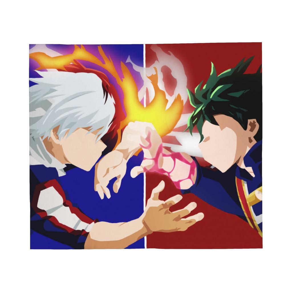 My Hero Academia Blankets Flannel All Season Collage Midori And Friends Portable Warm Throw Blanket for Sofa Travel Bedspreads