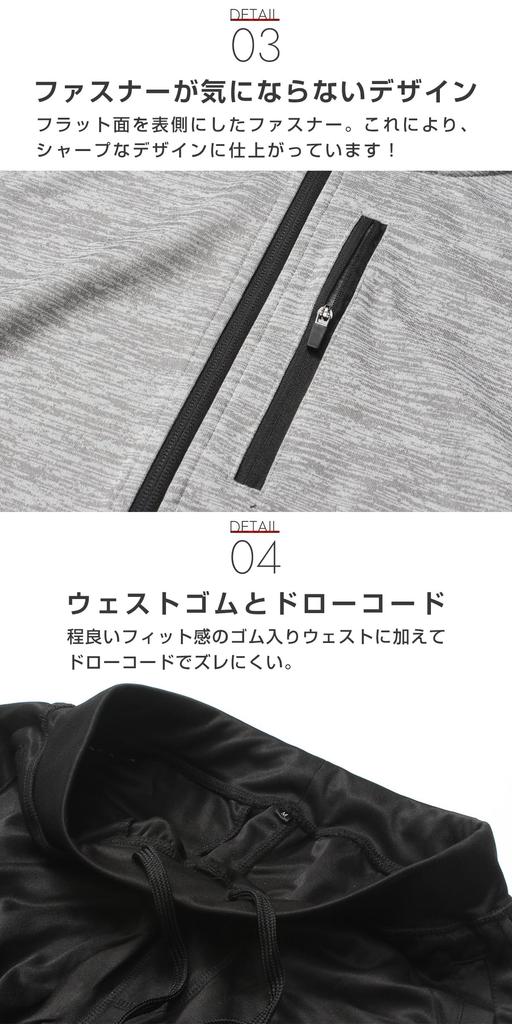 Stayland Hooded Jersey Stretch Full 6 Pockets Men's Set, Fabric, Zipper, (JP, Alphabet, 5L, Charcoal)