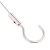 Adjustable Automatic Wire Rope Spring Hook Clothesline Picture Hanging Suspension Code Cable With Curved Hook