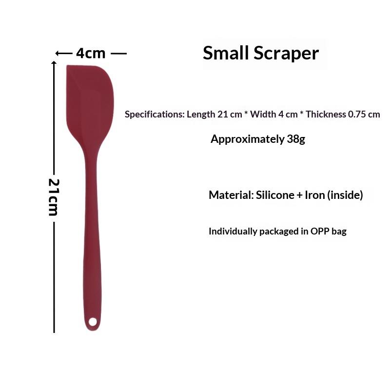 Baking Tools Silicone Scraper Stirring Cream Spatula Thickened All-in-One Large and Small High Temperature Resistant Set