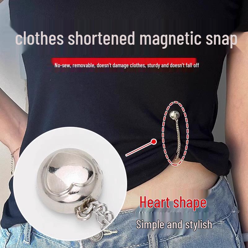 Adjustable Magnetic Buckle for No-Sew Garment Shortening and Waist Reduction