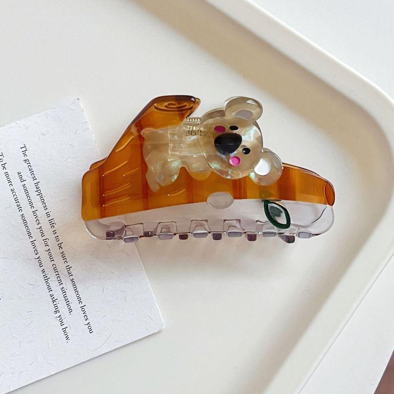 

1pc South Korean dopamine hair clip for women, new cute little koala claw clip, back of the head disc hair shark clip
