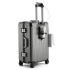Quiet Spinner Wheels Aluminum Frame Luggage for Women Men - Durable Large Capacity Suitcase with Combination Lock