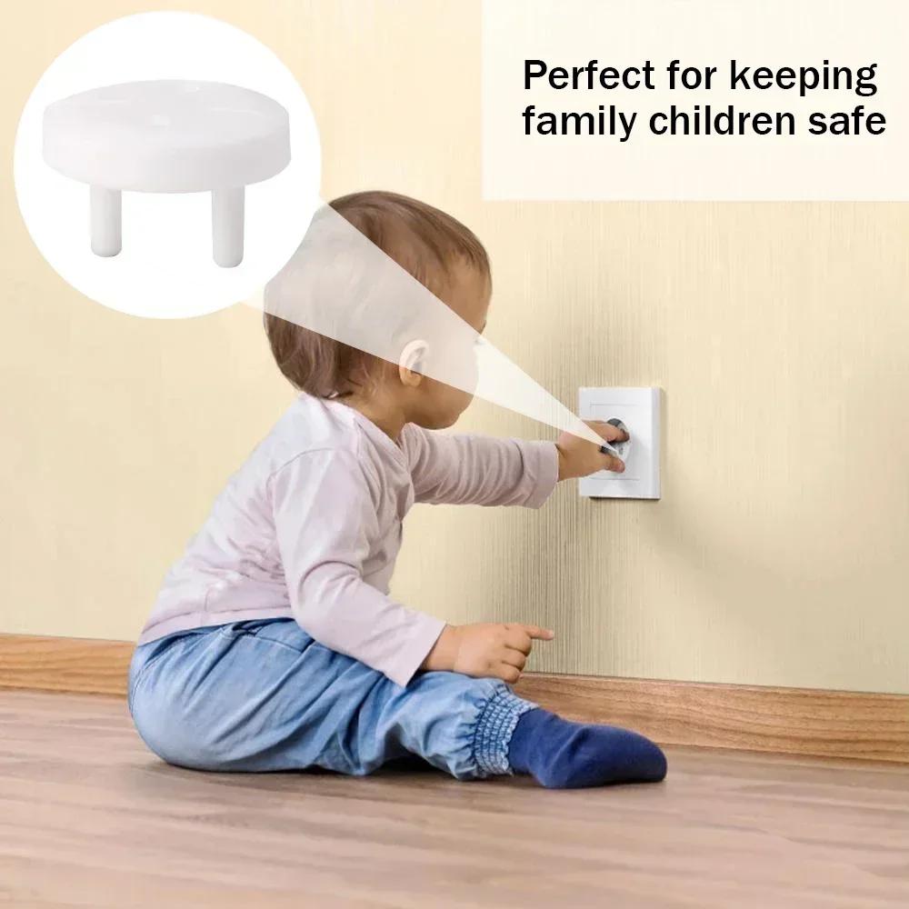 White Electrical Safety Socket Protective Cover Baby Care Safety Guard Protection Children Anti Electric Shock Rotate Protectors