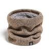 Unisex Solid Color Double Layer Warm Neck Scarf For Autumn Winter