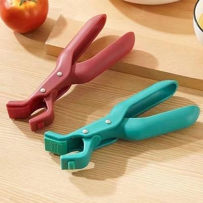 1Pieces Hot Plate Gripper Clips Holder Tongs Bowl Holder Pot Clip For Moving Hot Plate Bowls Pizza Pan Outdoor Tableware