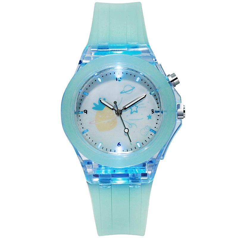 Silicone Durable Children's Quartz Watch with Light, Digital Display