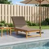 Sun Lounger Cushion GEMERT 100percent  Polyester Taupe 200 X 80 X 3 Cm