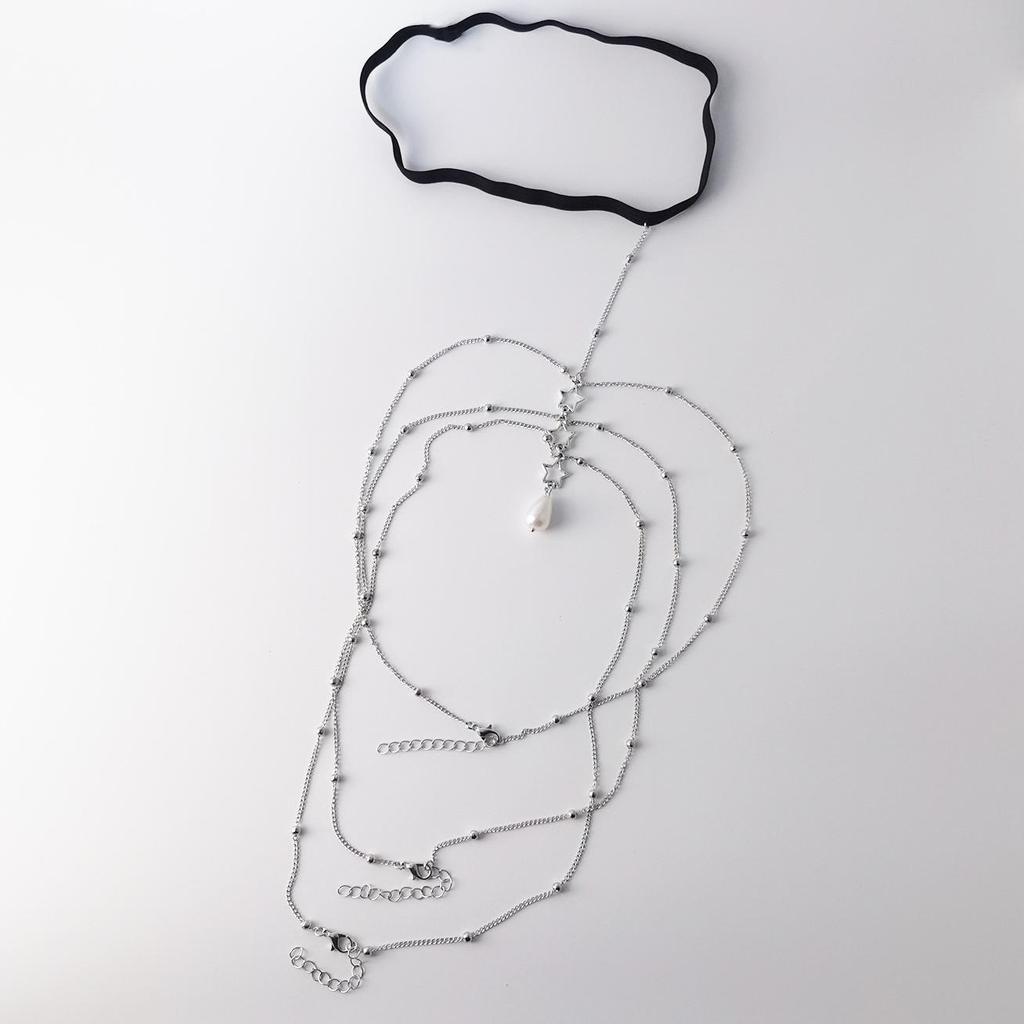 European & American Cross-Border Fashion: Five-Pointed Star Tassel Anklet – Cold Style Multi-Layer Beach Leg Ring