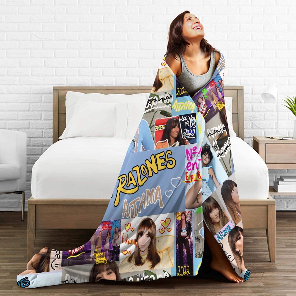 Spanish Singer Cute Aitanaed Album Blanket Decorative Flannel Throw Blanket For Couch Chair Soft Warm Quality Bedspread Gift