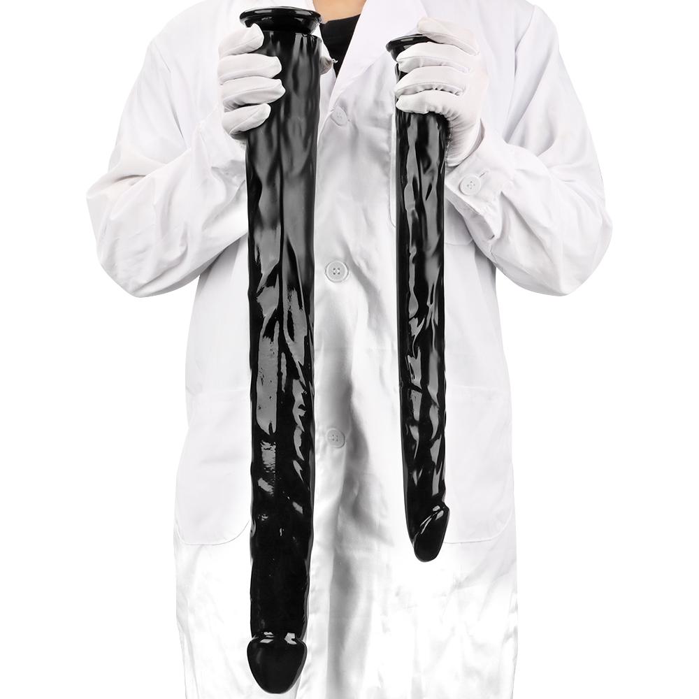 Schwarzer übergroßer Analstreifen, Analplug, Dildo, Masturbator, Sexspielzeug, realistischer Penis, Umschnalldildo, großer Schwanz, PVC, Fisting, BDSM