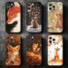 Cartoon Fox Animal Soft Phone Case for iPhone 16 16E 17 Air 15 Pro Max 14 Plus 13 Mini 11 12 7 Black Cover Back Shell
