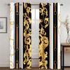 3D Modern Black And Gold Art Design Thin Sunshade Curtains Luxury Living Room Bedroom Home Decoration Custom Curtains