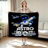 1PC ASTRO BOT Custom Name Patterned Flannel Blanket Suitable For All Seasons for Home Decor Warmth and Comfort Gifts Holiday Present