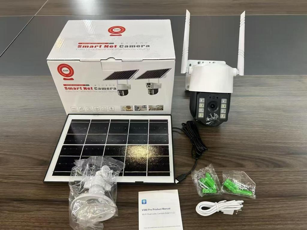 V380 Solar-Powered HD 4G Outdoor Camera: No Power or Network Needed