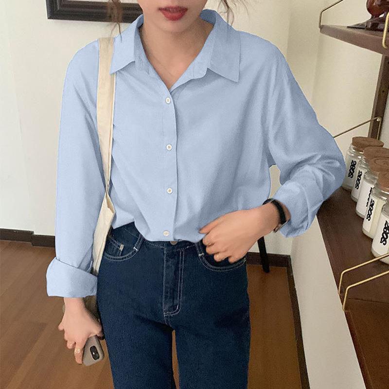 Girls Cream Top Gentle Temperament Draped Loose Candy Long Sleeve Shirt Jacket