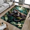 1PC Jungle Leopard Non-Slip Floor Carpet Compatible for Office&Living Room&Bedroom&Dining Room - Flat-Weave Machine-O365
