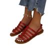 Fashion 2024 Brand Shoes for Women Buckle Strap Women's Sandals Fashion Plus Size Casual Sandals Women New Peep Toe Flat Sandals Zapatos