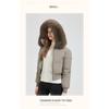 Women S Hooded Short Padded Coat With Faux Fur Collar Casual Warm Winter Jacket