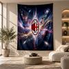 Arazzo Decorativo, Arte da Parete Stampato AC Milan, Appeso a Parete Leggero per Sfondo Camera da Letto