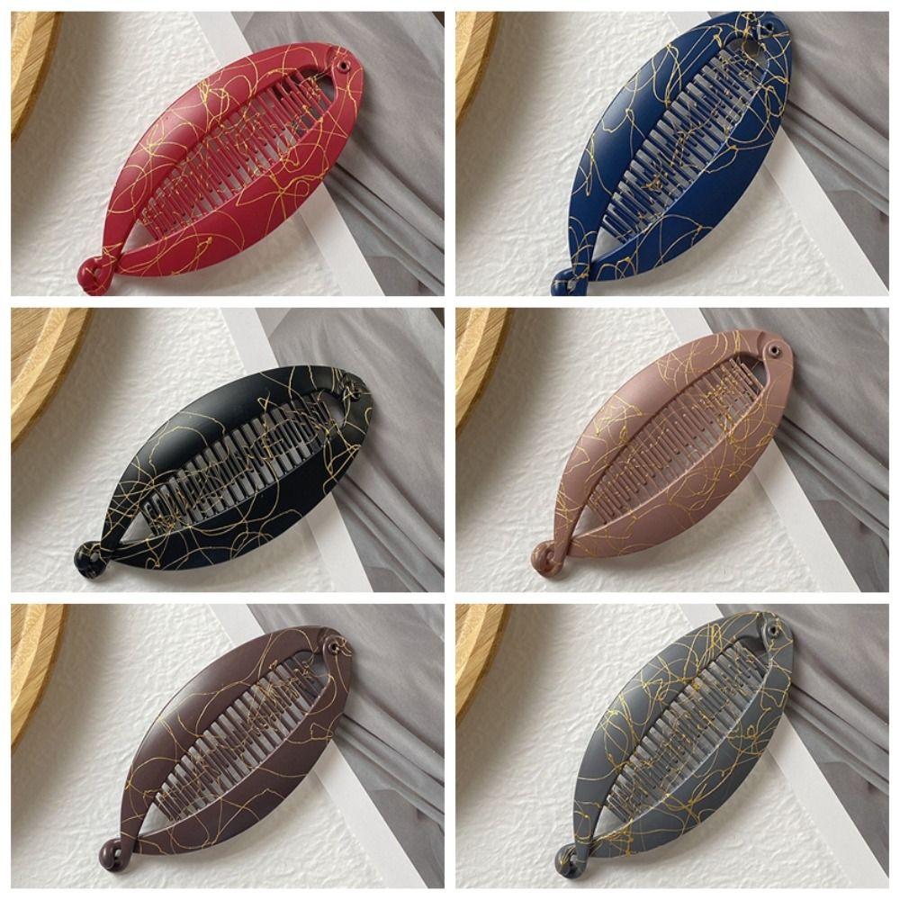 Fashion Fish Shaped Hairpin Barrettes Headwear Hair Claws Clips Ponytail Banana Clip  Women